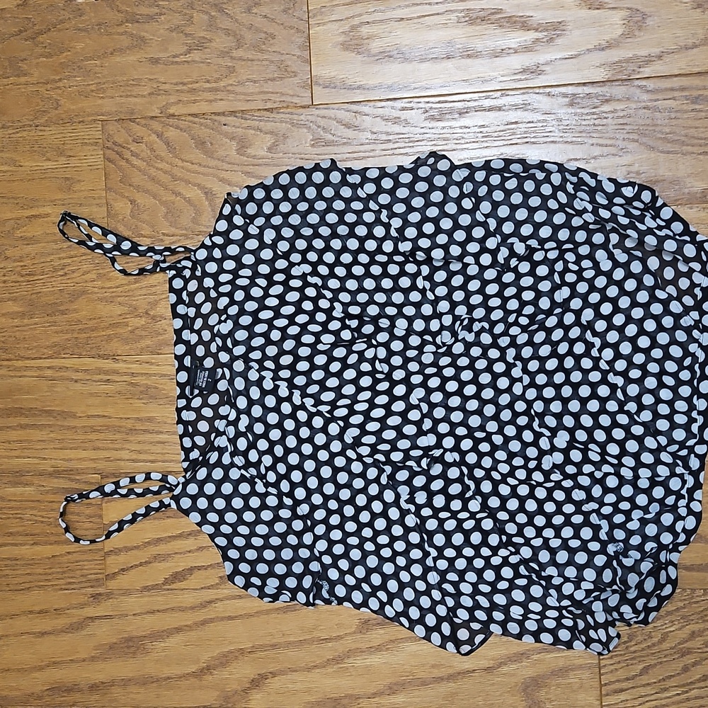 Torrid Polka Dot Teired Ruffle Tank Top Size 2